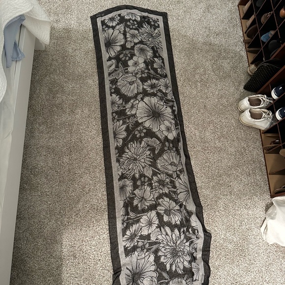 Brighton Black and Gray Floral Scarf - Picture 4 of 4